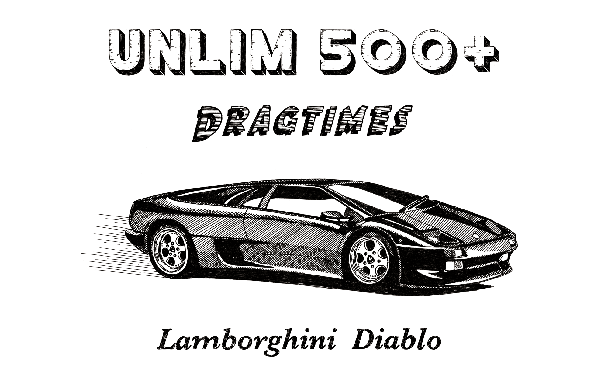 Lamborghini Diablo иллюстрация