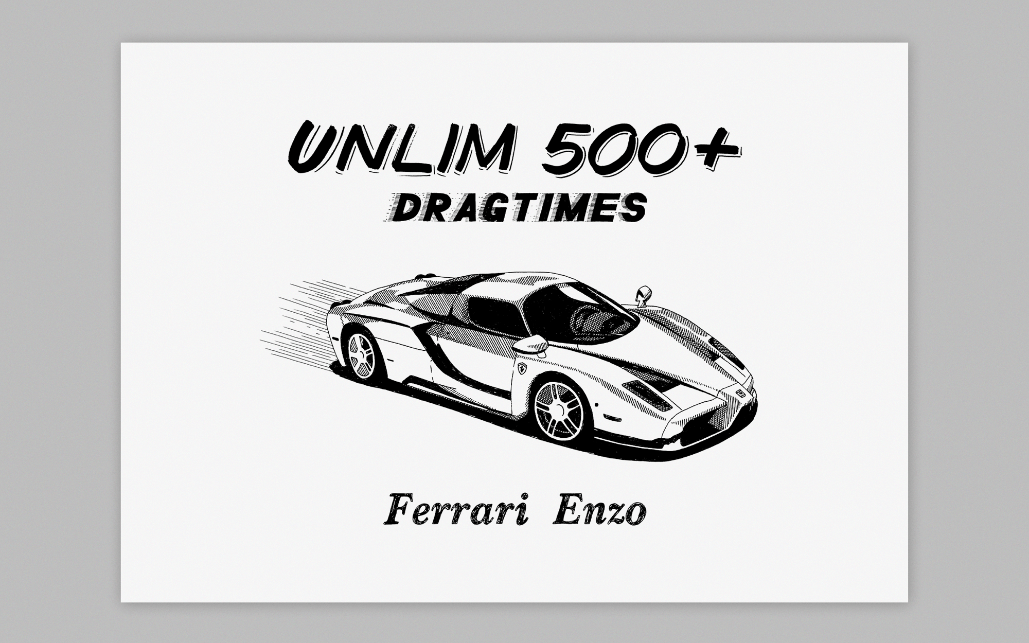 Иллюстрация с Ferrari Enzo для Unlim 500+