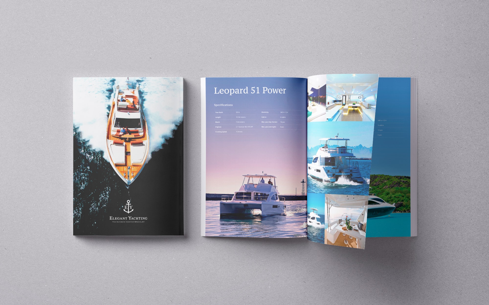 Оформление luxury брошюры сервиса аренды яхт
